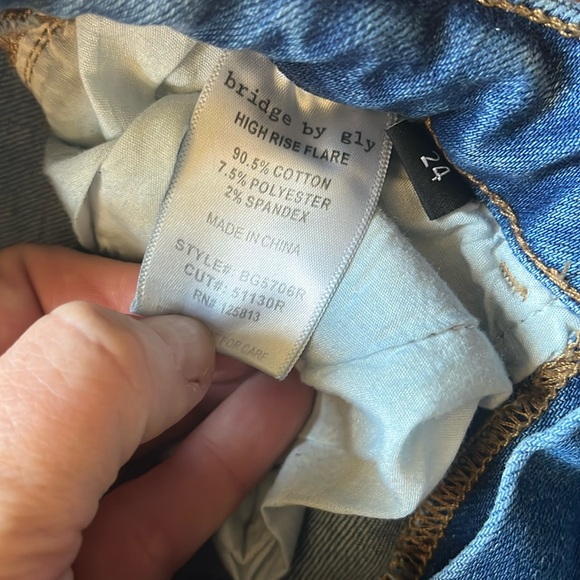 Bridge by Gly women’s high rise ultra glare jeans, size 24 - Picture 4 of 9